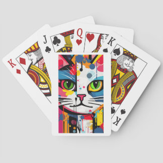 Bunte Katze Spielkarten