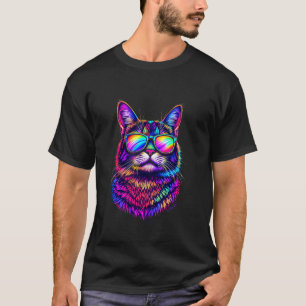 Bunte Katze T-Shirt