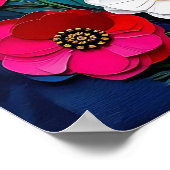 Bunte Katze und Schmetterling Poster (Ecke)