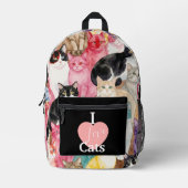 Bunte Katzen Bedruckter Rucksack (Vorderseite)