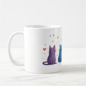 Bunte Katzen Cartoon Kaffeetasse (Links)