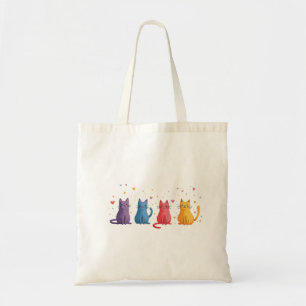 Bunte Katzen Cartoon Tragetasche