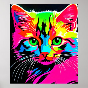Bunte Katzen Gestaltung Poster