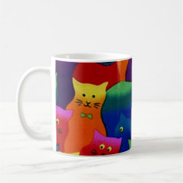 Bunte Katzen Kaffeetasse