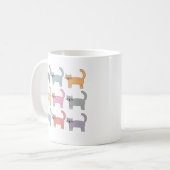 Bunte Katzen Kaffeetasse (Vorderseite Links)