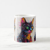 Bunte Katzen-Kaffeetasse – Lebendiges Geschenk für Kaffeetasse (Mittel)