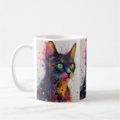 Bunte Katzen-Kaffeetasse – Lebendiges Geschenk für Kaffeetasse (Links)