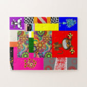 Bunte Katzen Kätzchen Abstrakte Puzzles (Horizontal)