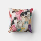 Bunte Katzen Kissen (Vorderseite)