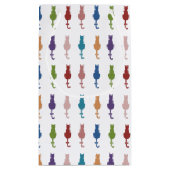 Bunte Katzen-Monogramm-Geschenk-Tasche Kleine Geschenktüte (Rückseite)