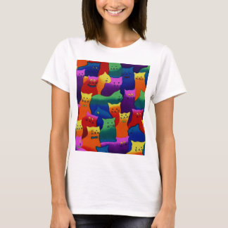 Bunte Katzen T-Shirt