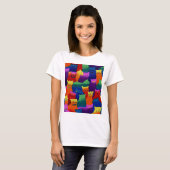 Bunte Katzen T-Shirt (Vorne ganz)