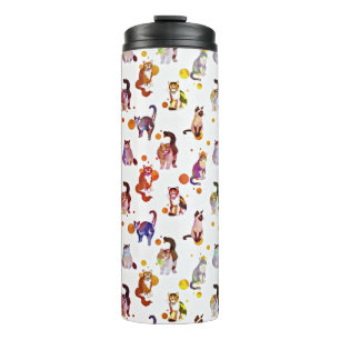 Bunte Katzen Thermosbecher