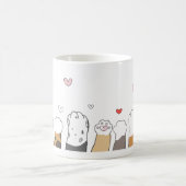 Bunte Katzenpfoten-Tasse Kaffeetasse (Mittel)