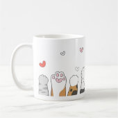 Bunte Katzenpfoten-Tasse Kaffeetasse (Links)