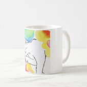 Bunte Katzenskizze Kaffeetasse (VorderseiteRechts)