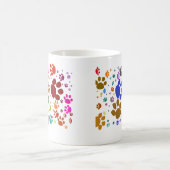 bunte Katzentatzen Kaffeetasse (Mittel)