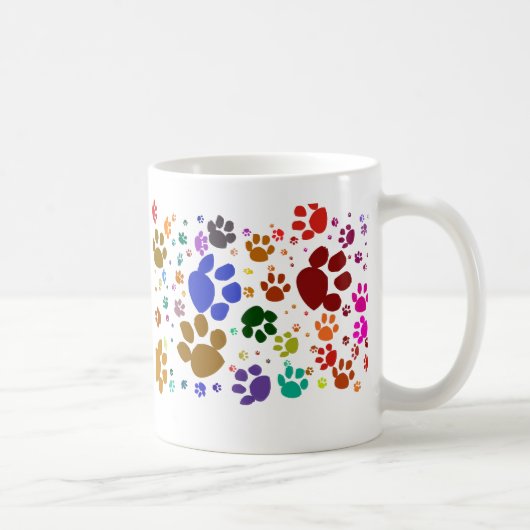 bunte Katzentatzen Kaffeetasse (Rechts)