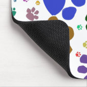 bunte Katzentatzen Mousepad (Ecke)