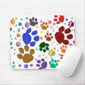 bunte Katzentatzen Mousepad (Mit Mouse)