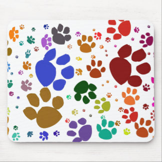 bunte Katzentatzen Mousepad