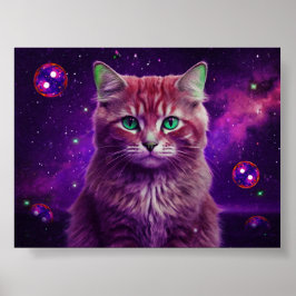 Bunte Katzenwandkunst für Katzenliebhaber Poster