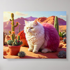 Bunte Katzenwandkunst für Katzenliebhaber Poster