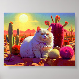 Bunte Katzenwandkunst für Katzenliebhaber Poster