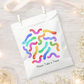 Bunte Kaugummiwürmer-Party-Geschenktüte Geschenktütchen (Ausgeschnitten)