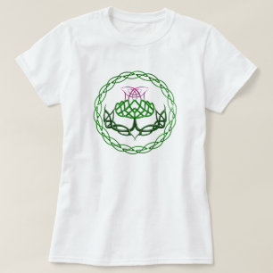 Bunte keltische Knoten-Distel T-Shirt