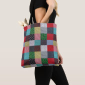 bunte Kernquadrate Vintager Patchwork Tasche (Von Nahem)