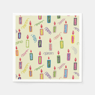 Bunte Kerzen Happy Birthday Servietten