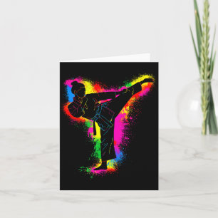 Bunte Kinder Taekwondo Kampfsport Frauen Mädchen K Karte