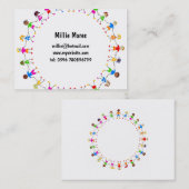 Bunte Kinder Visitenkarte (Vorne/Hinten)