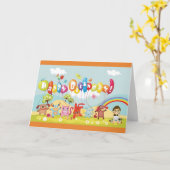 Bunte Kindergeburtstag-Karte Karte (Gelbe Blume)