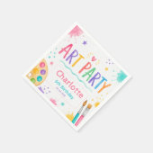 Bunte Kinderkunst-Geburtstagsfeier 6. Geburtstagsm Serviette (Ecke)