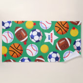 Bunte Kinderpersonalisiertes Sport-Badetuch Strandtuch (Vorderseite)