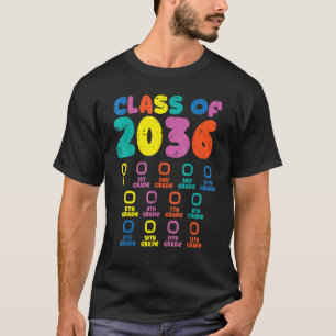 Bunte Klasse Von 2036 Checkliste Kindergarten Wach T-Shirt
