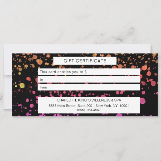 BUNTE KLECKSE BUSINESS CERTIFICATE (Rückseite)