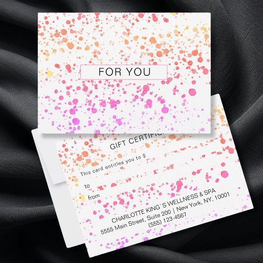 BUNTE KLECKSE BUSINESS CERTIFICATE gift for you