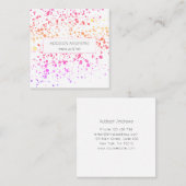 Bunte Kleckse Friseur Makeup Artist Quadratische Visitenkarte (Vorne/Hinten)