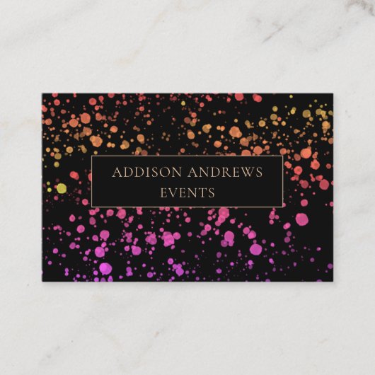 Bunte Kleckse Visitenkarte (Vorderseite)