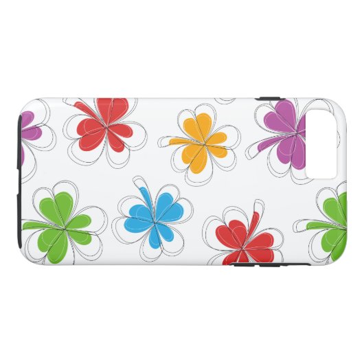 Bunte Kleeblätter Case-Mate iPhone Hülle (Rückseite (Horizontal))