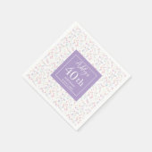 Bunte kleine Flakes 40. Geburtstag Napkins Serviette (Ecke)