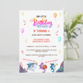 Bunte kleine Haikid's Geburtstagsparty Einladung (Stehend Vorderseite)