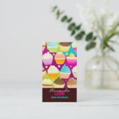 Bunte kleine Kuchen vertikal Visitenkarte (Stehend Vorderseite)