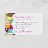 Bunte kleine Kuchen Visitenkarte (Rückseite)