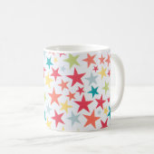 Bunte kleine Stern-Kaffee-Tasse Kaffeetasse (VorderseiteRechts)