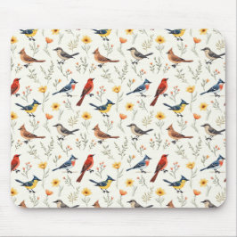 Bunte kleine Vögel Mousepad
