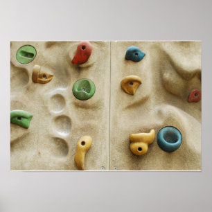 Bunte kletternde Wand-Felsen Poster